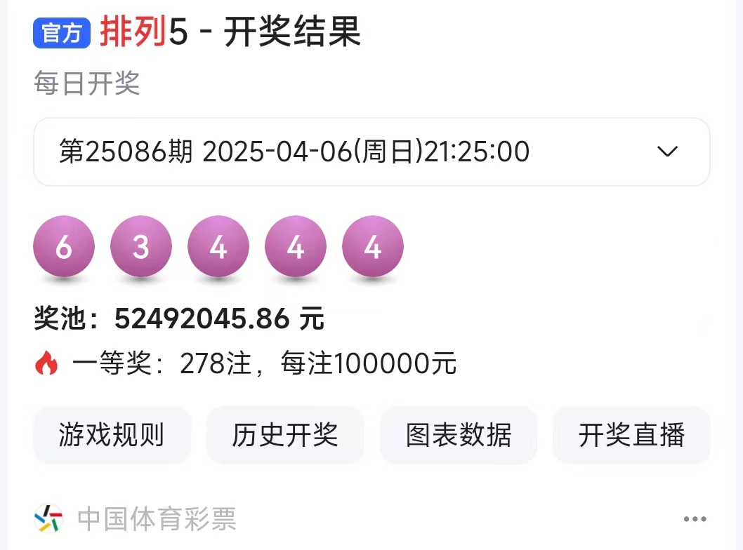 排列五今晚开奖结果揭晓