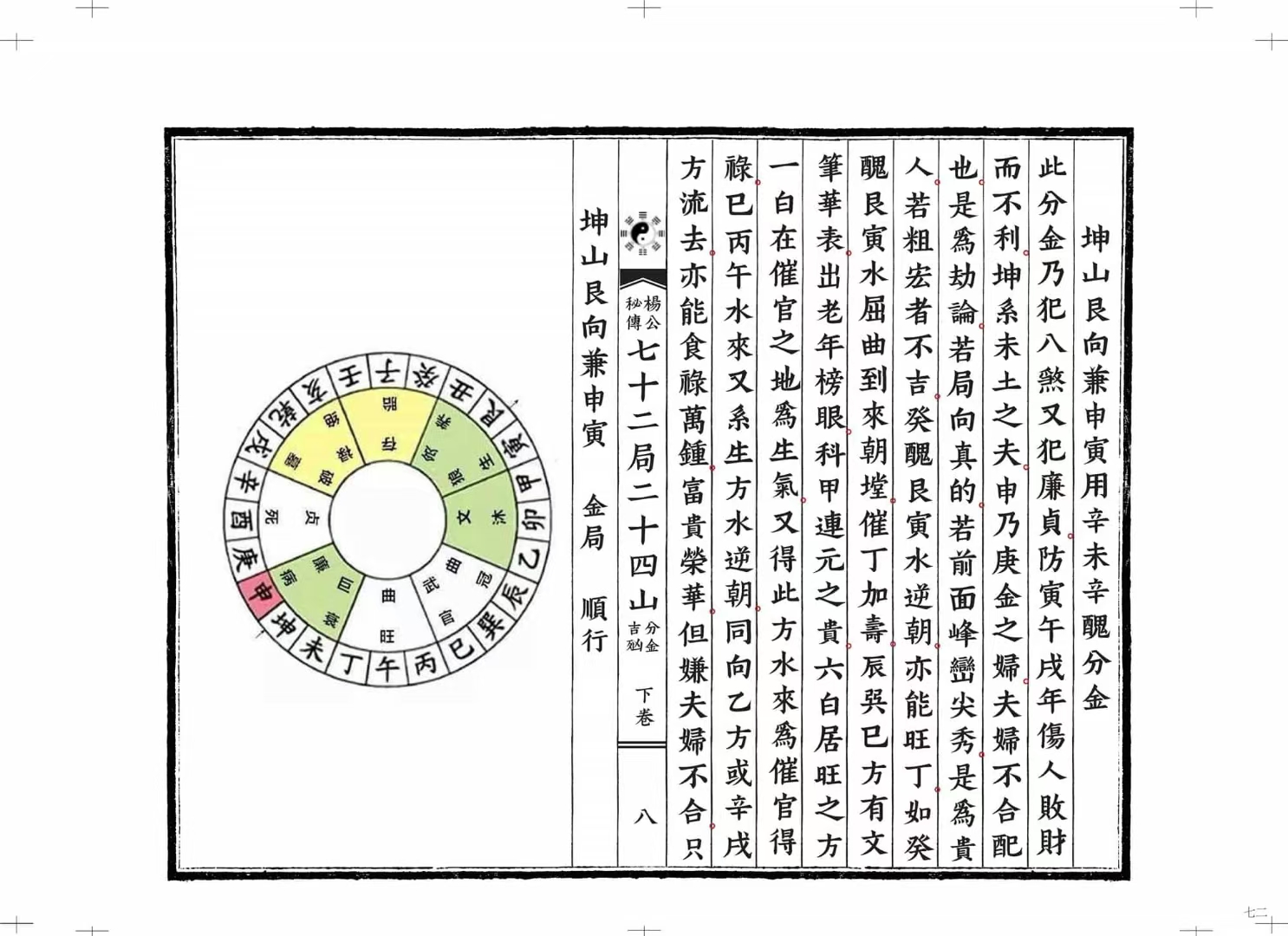 二十四山分金立向吉凶详解二十四山风水学研究-第2张图片