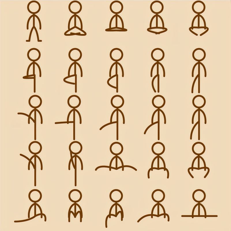 简笔画小人108个姿势