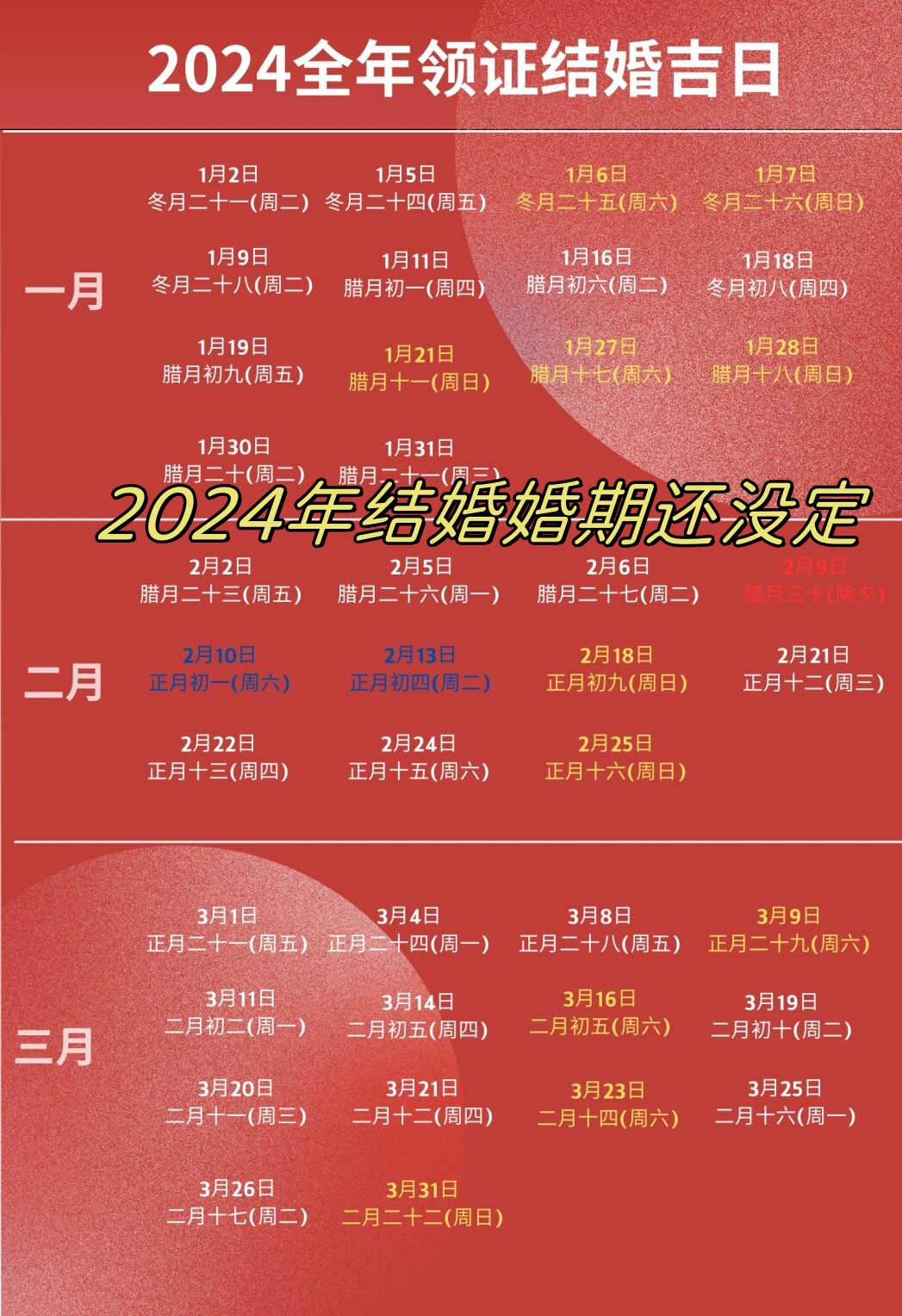 2024年1月最吉利的日子