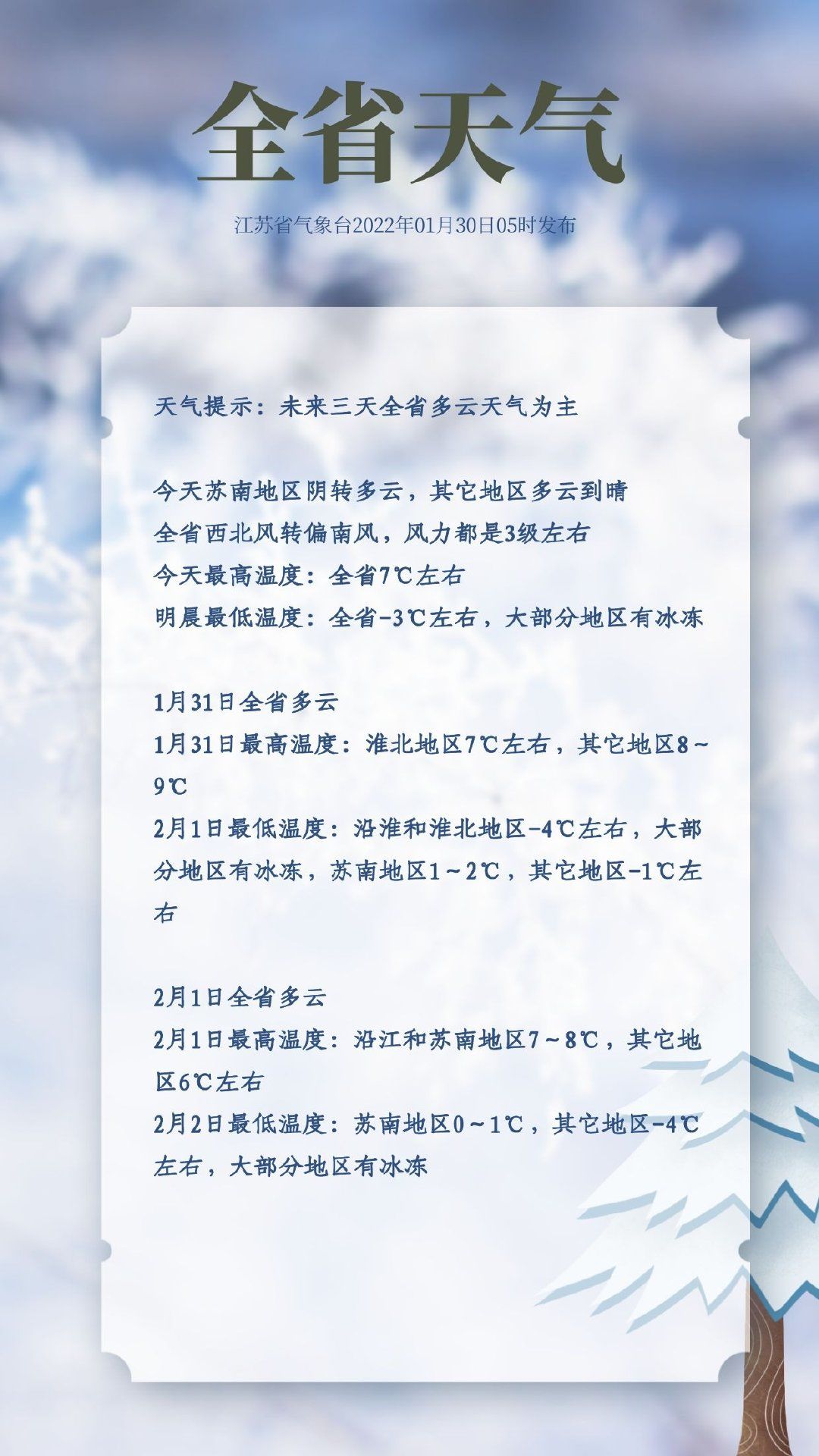 2022年春节天气预报15天查询2022年春节天气预报15天查询