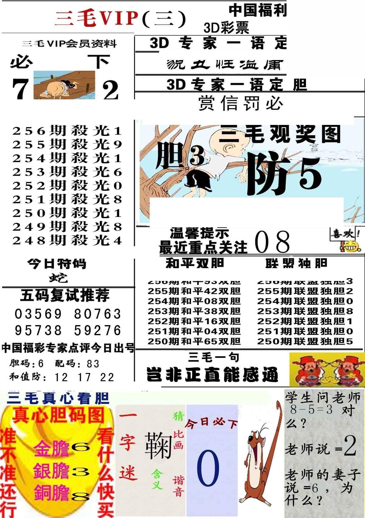 3d开奖号码开奖结果天牛3D图库汇总