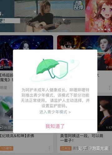 禁止未成年在B站浏览相关内容